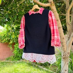 Bundle: Tommy Hilfiger and LOFT Navy Vest